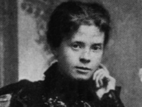 black and white photo of alice milligan as young woman